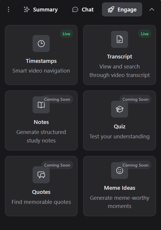 Coming soon features preview